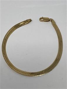 Gold Herringbone Bracelet 14k Yellow 3 1dwt Pre Owned Sharp Gold Herringbone Bracelet 14k Yellow
